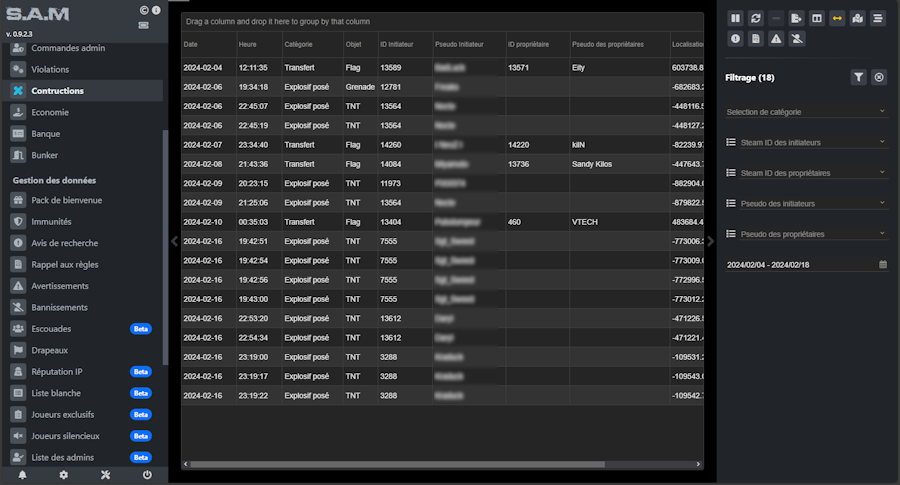 Analyse des Constructions
