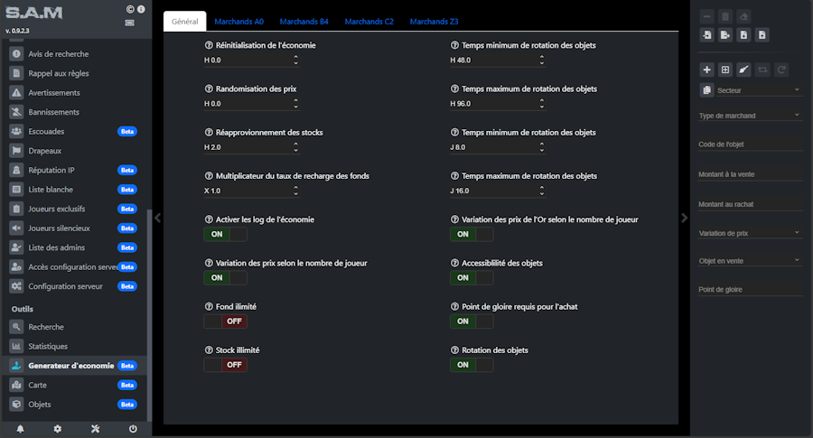 Générateur d'Economie