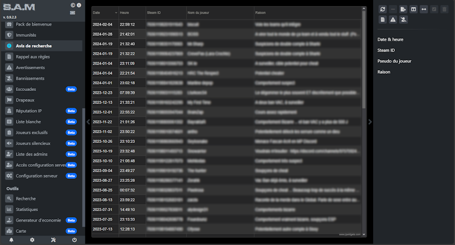 Gestion des Avis de Recherche